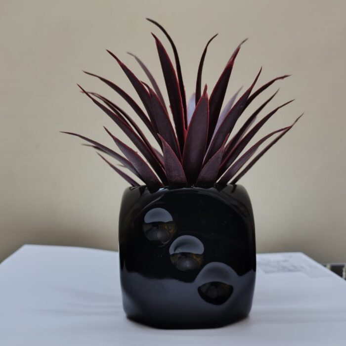 Artificial Red Succulent Bonsai flower plant with Ceramic Pot Pack of 2.