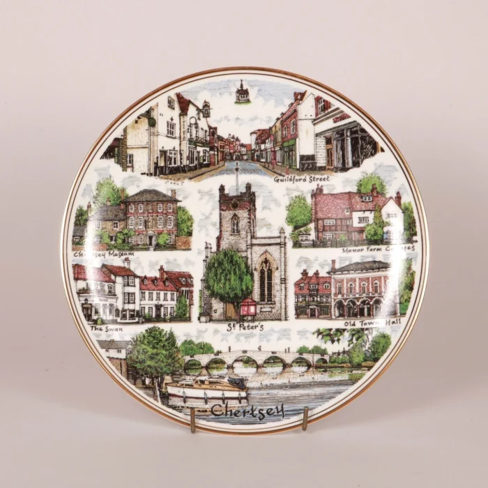 Chertsey Return Journey Collection local history Ltd Edition bone china plate