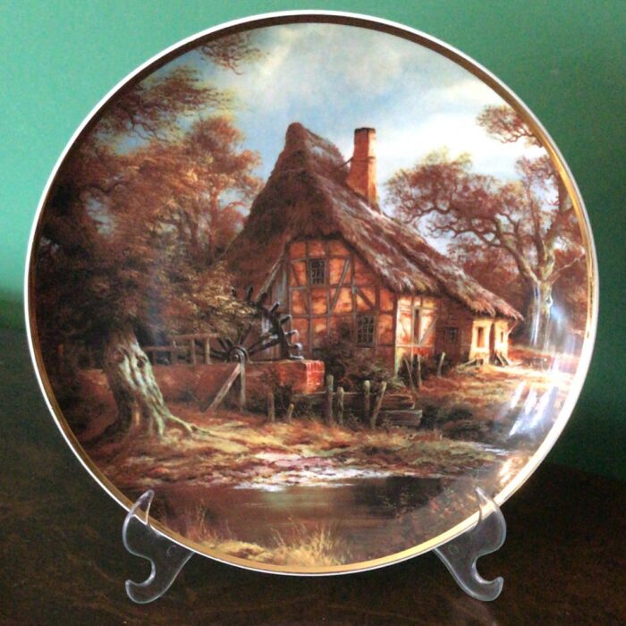 Decorative plate in Limoges porcelain dating from the 1970s