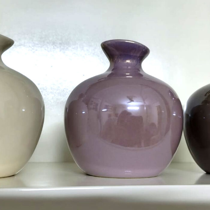 Feltree Minimalist Ceramic Bud Vase with Wide Mouth Opening, Modern Nordic Planter for Dried Grasses & Single Stem Displays