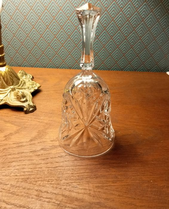Vintage Crystal Art Cut Glass Decorative Bell 5 Tall