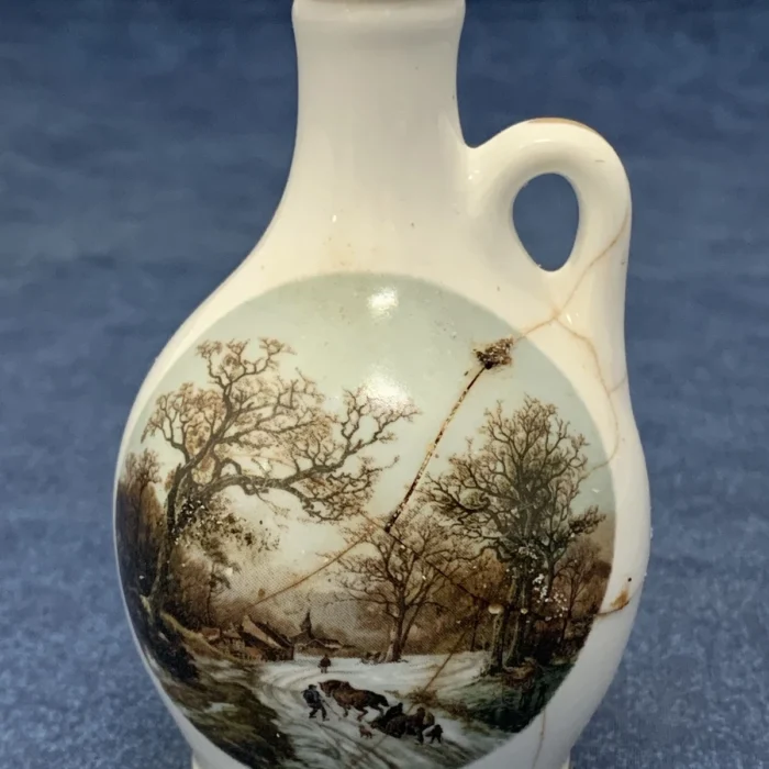 Vintage Moorland Miniatures Fine Bone China Mead Decanter W Gold Inlay G149