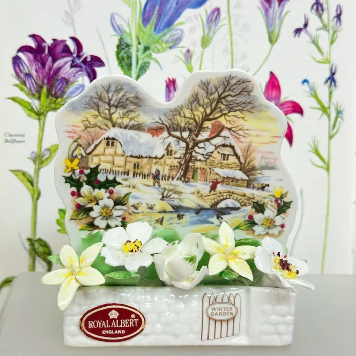 Vintage Royal Albert Bone China Ornaments _Cottage Garden Year Series_ 1984 Winter