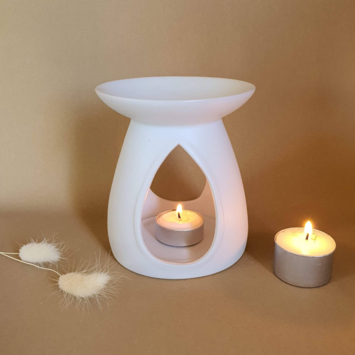 White Ceramic Oil Wax Melt Burner